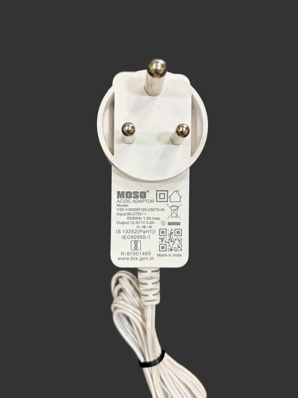Power Adapter 12V 3Amps DC (pin size 5.5mm x 2.5mm)- Suitable for Electronics Equipments and Medical Devices - Image 2