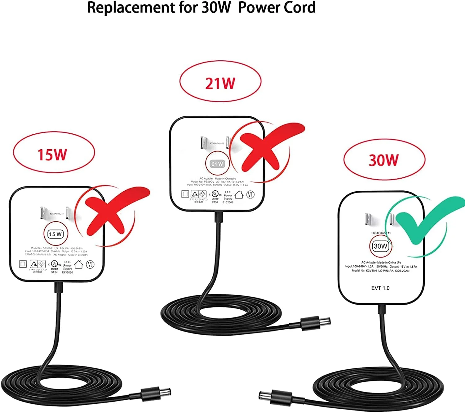 Hi-Lite Essentials 30W 18V Power Adapter for Amazon Echo 4th Gen and Echo Show 8 Charger - Image 2