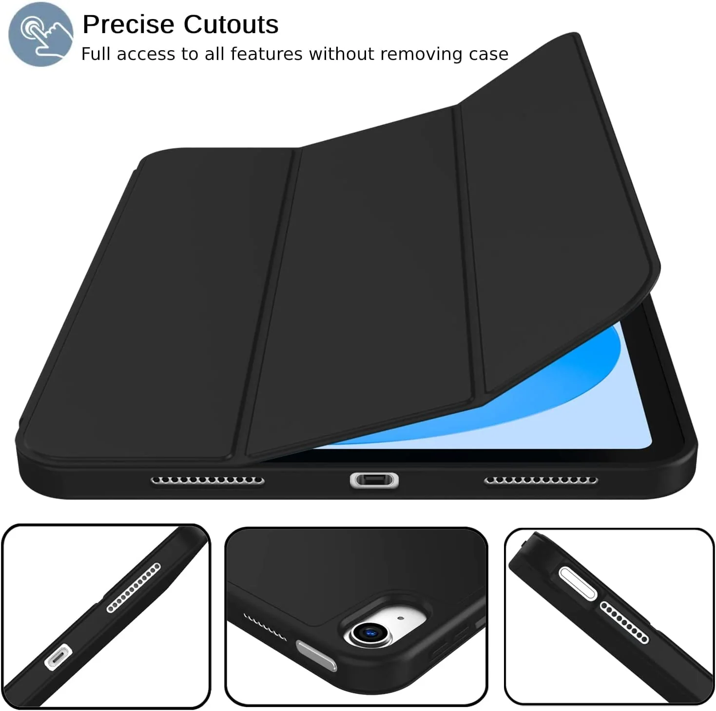 Premium Smart Case for iPad (A16) 11th/10th Generation (2025/2022) [Auto Sleep/Wake Cover] [Pencil Holder] [Soft Flexible Case] Recoil Series for Apple iPad 10th/11th Gen - Image 2