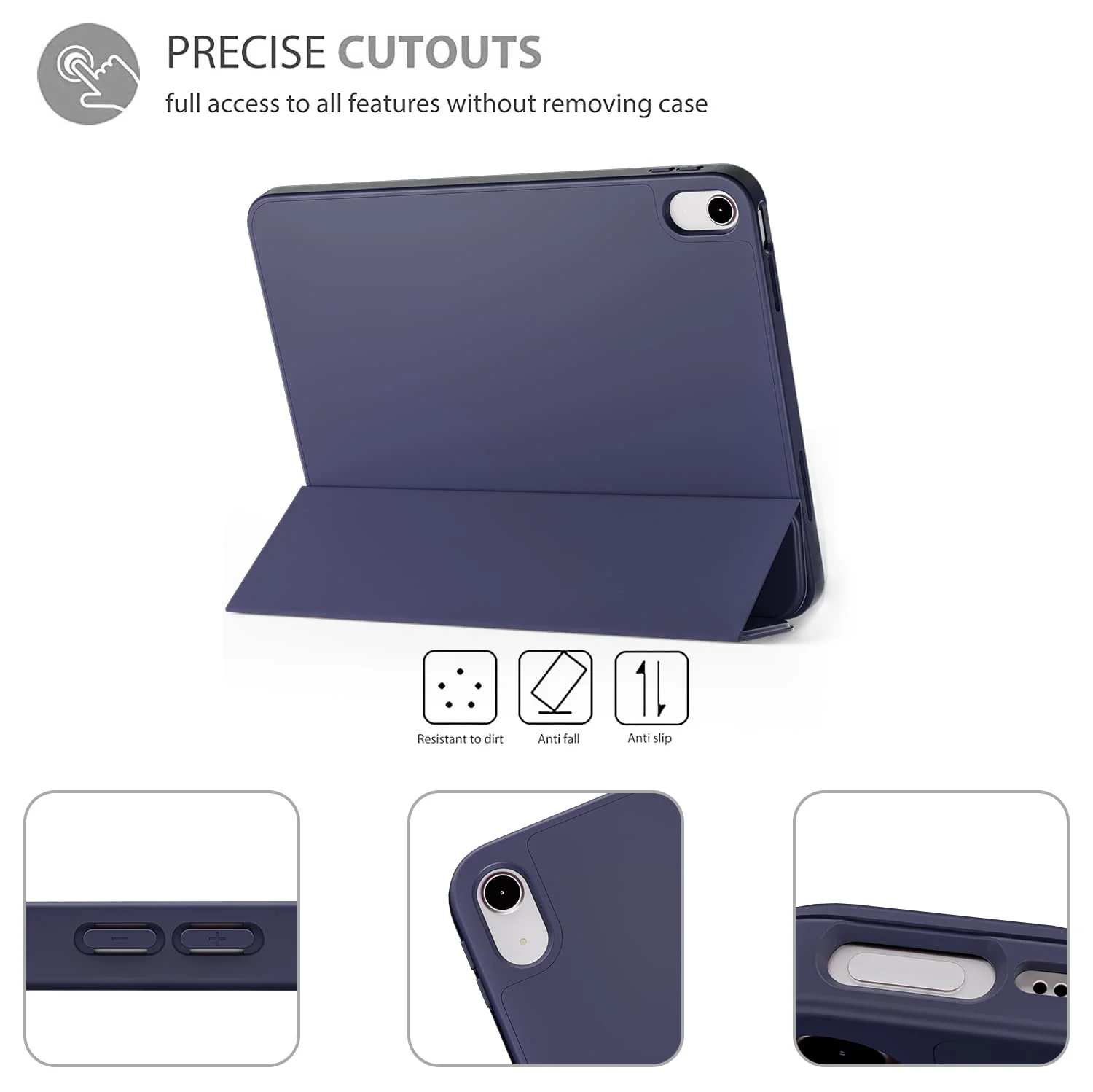 Premium Smart Case for iPad (A16) 11th/10th Generation (2025/2022) [Auto Sleep/Wake Cover] [Pencil Holder] [Soft Flexible Case] Recoil Series for Apple iPad 10th/11th Gen - Image 7