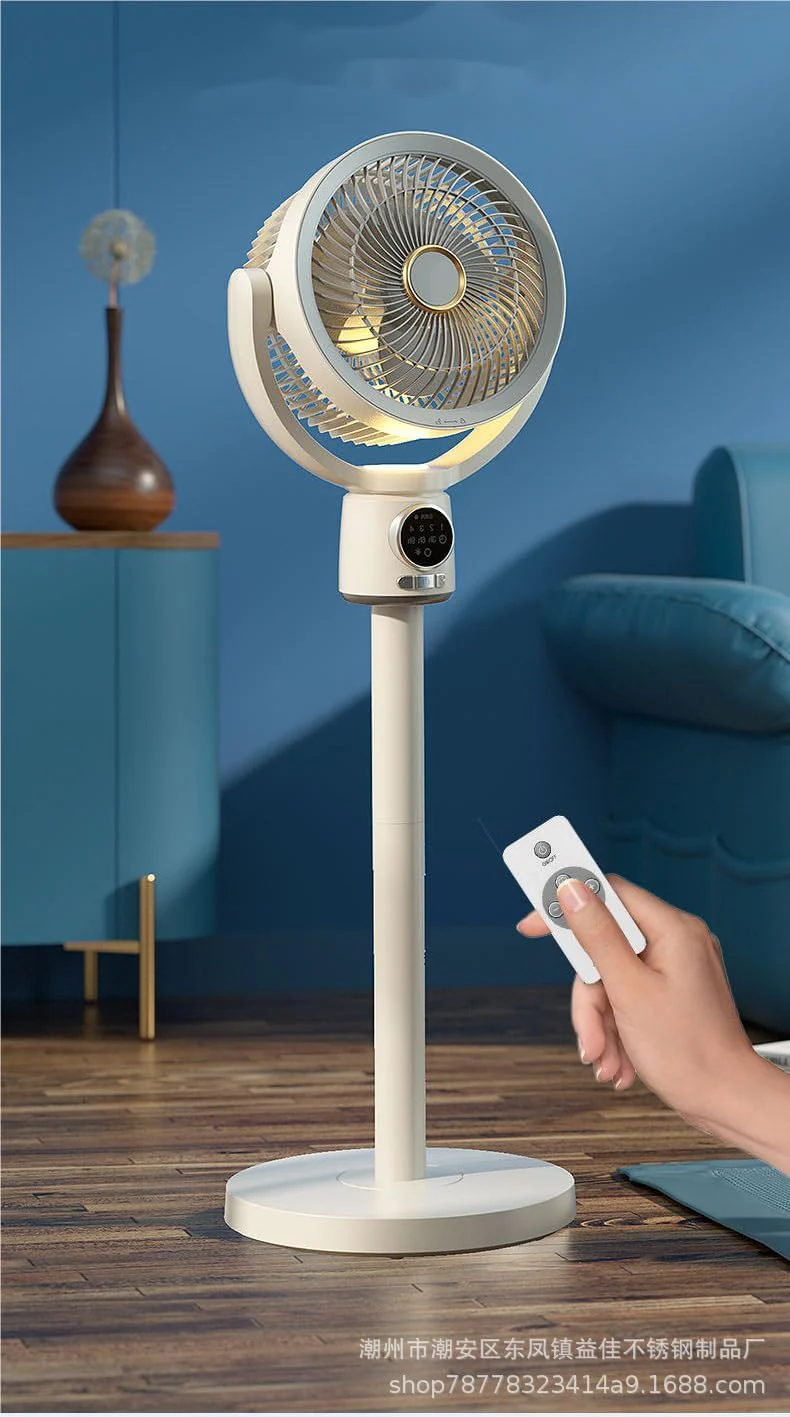 Rechagable Oscillating Pedestal Fan Portable Floor Stand Circulating Cooling Fan for Travel, Home, office and Kitchen- Black - Image 5