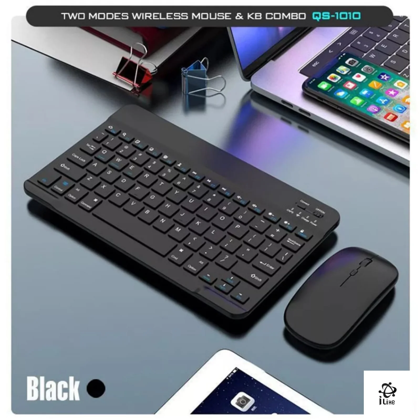 Rechargeable Bluetooth Keyboard and Mouse Combo Ultra Slim for all Bluetooth Enabled Mac/Tablet/iPad/PC/Laptop - Image 3