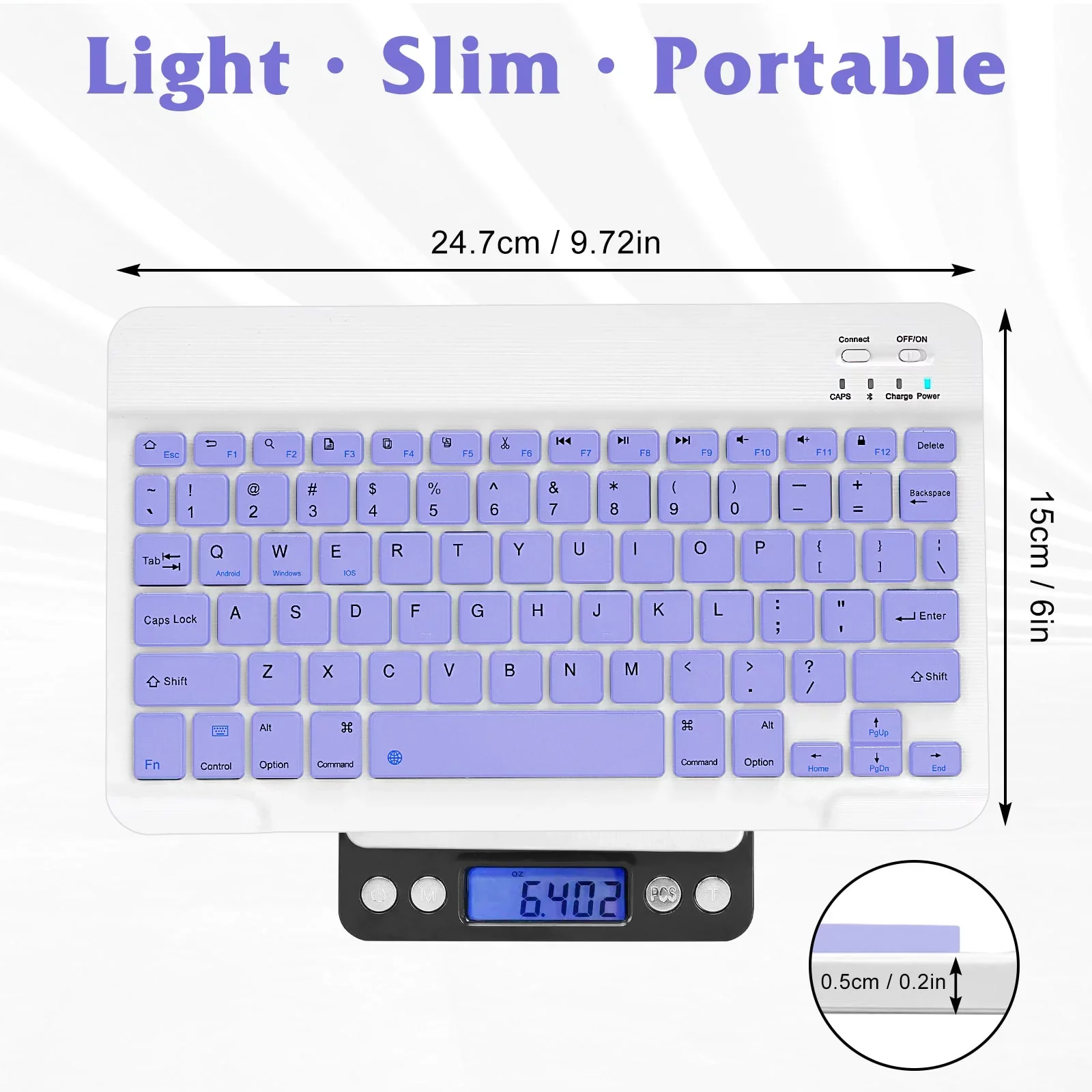 Rechargeable Bluetooth Keyboard and Mouse Combo Ultra Slim for all Bluetooth Enabled Mac/Tablet/iPad/PC/Laptop - Image 7
