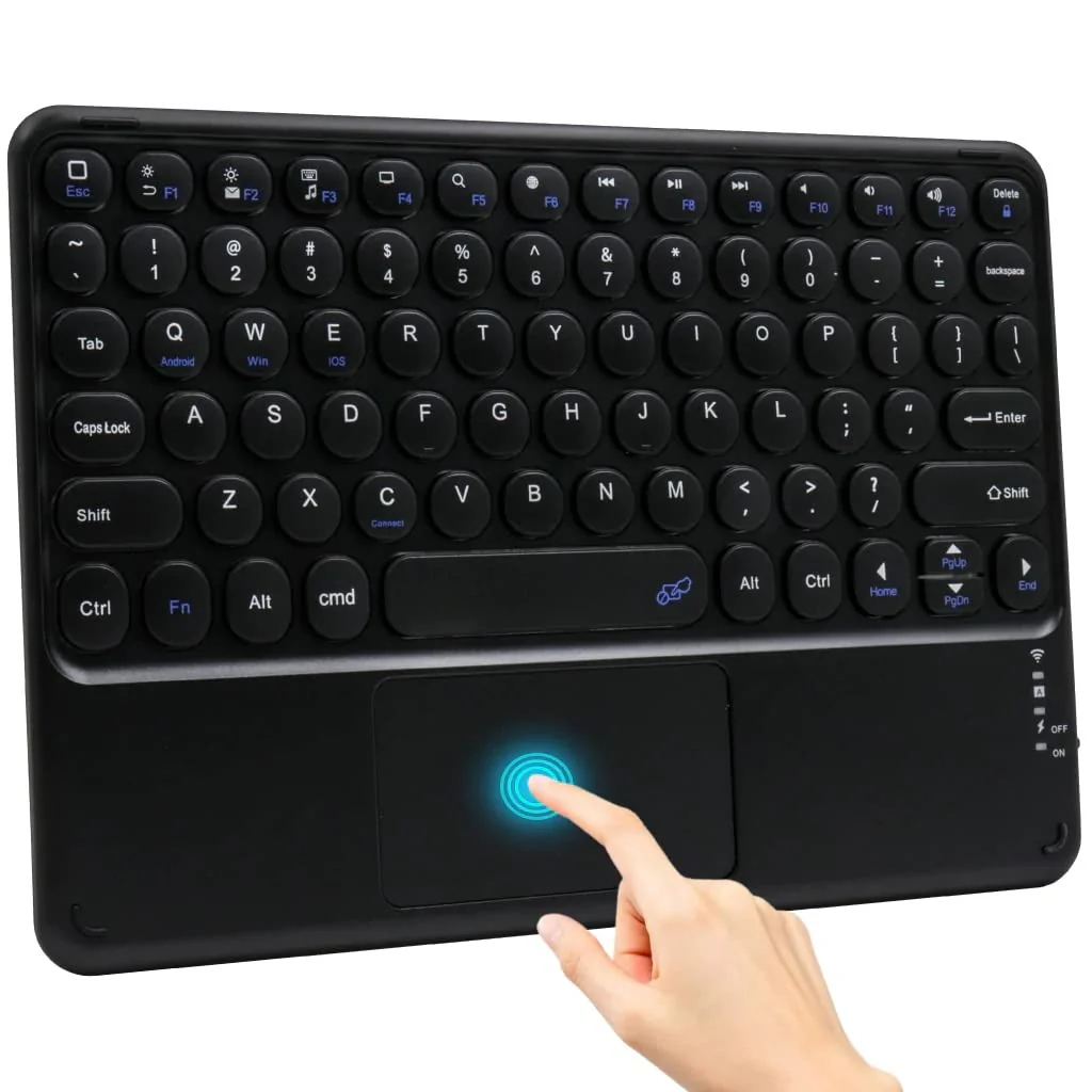 Rechargeable Bluetooth Keyboard and Trackpad Ultra Slim for all Bluetooth Enabled Mac/Tablet/iPad/PC/Laptop - Image 4