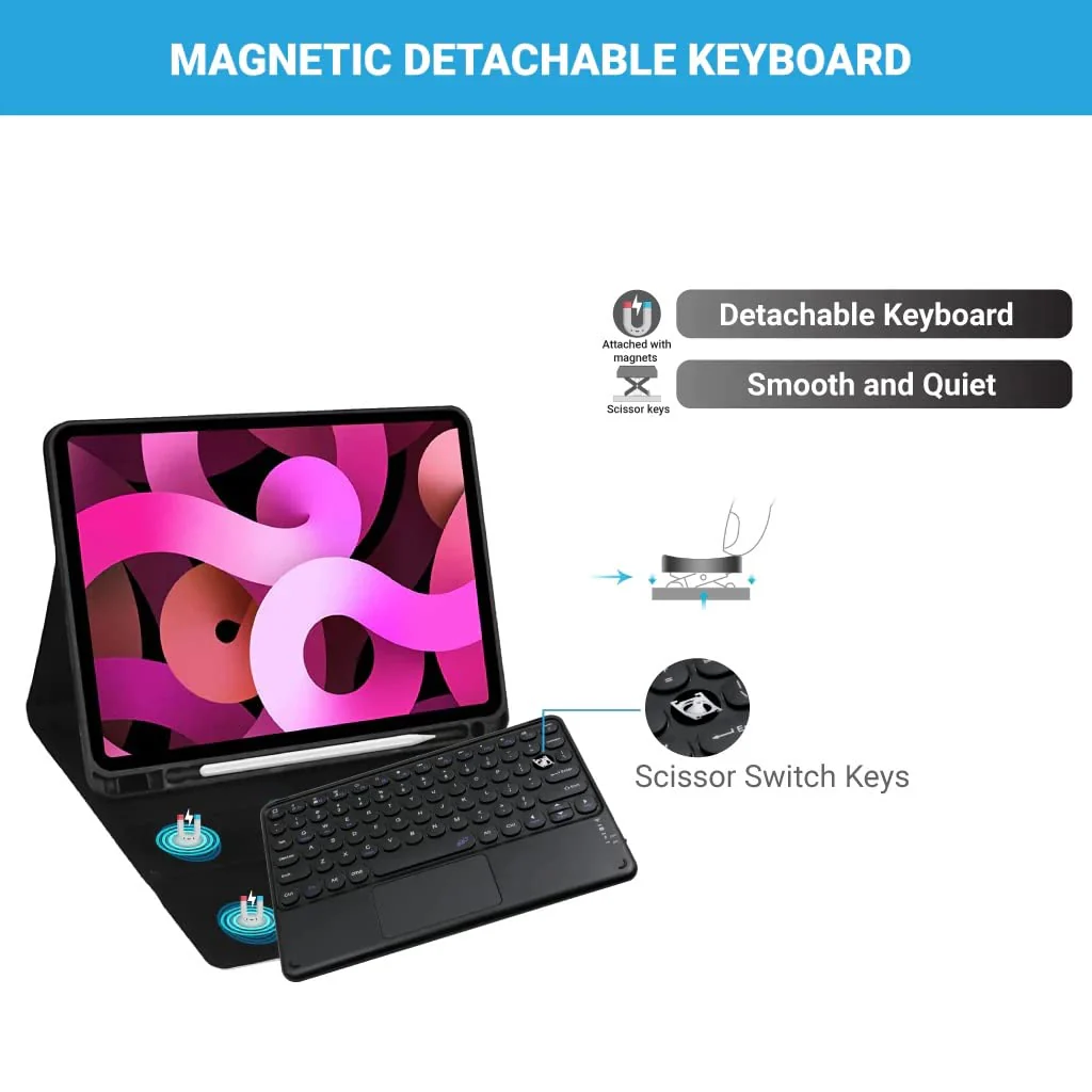 Rechargeable Bluetooth Keyboard and Trackpad Ultra Slim for all Bluetooth Enabled Mac/Tablet/iPad/PC/Laptop - Image 9