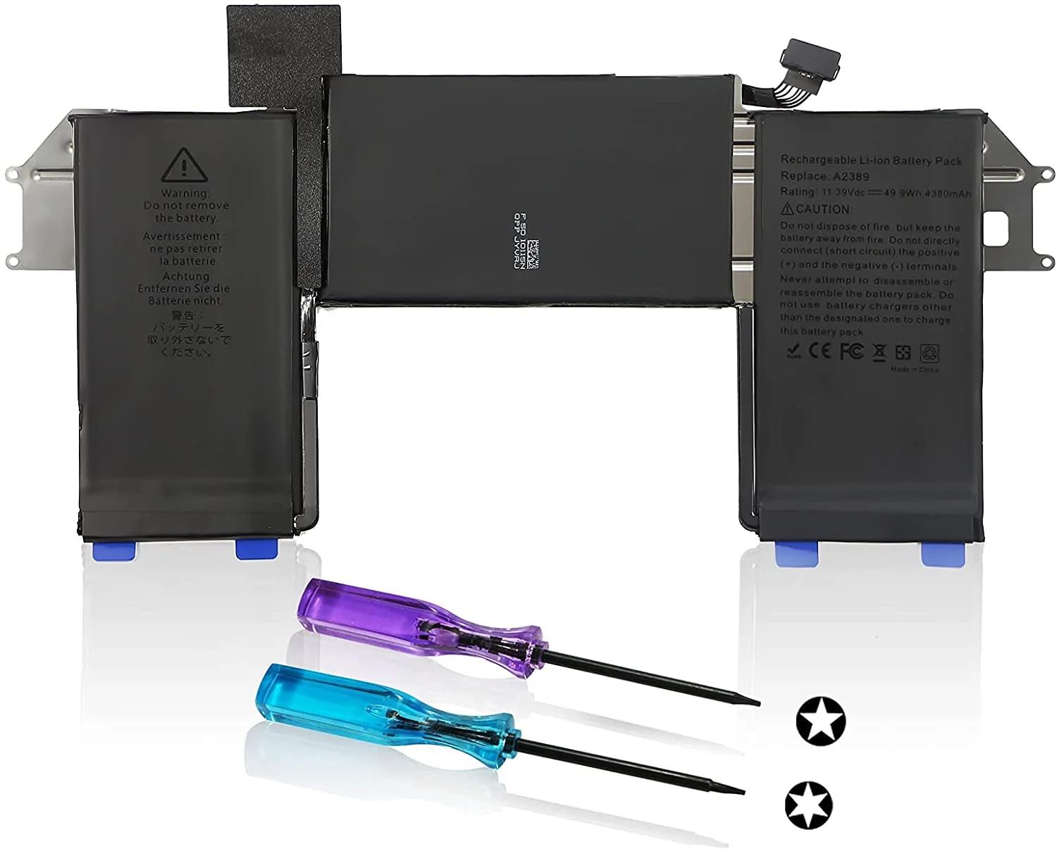 Replacement Battery for MacBook Air 13 Inch A2337 M1 2020 EMC 3598 MGN53LL/A MGN83LL/A MGN63LL/A MGN93LL/A MGND3LL/A MGN73LL/A MGNA3LL/A MGNE3LL/A 11.39V 49.9Wh 4380mAh