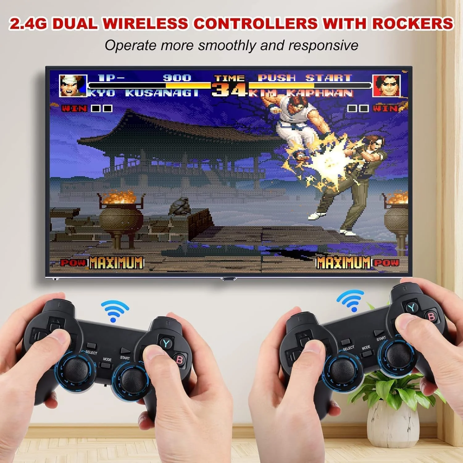 Retro Game Stick Lite with Preloaded 20000+ Games, 9 Emulators, Dual Wireless Controllers, Retro Gaming Console Plug & Play - Image 6