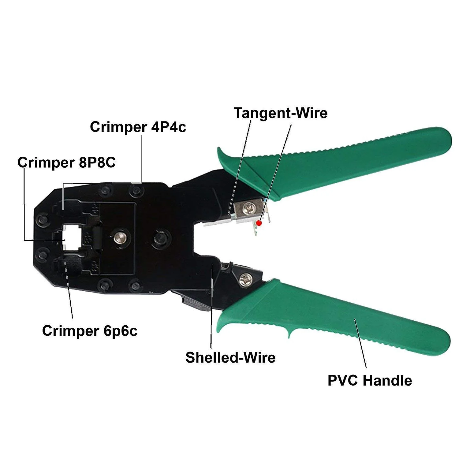 RJ45 Cable 3 in 1 Modular Crimping Tool for RJ45 RJ12 RJ11 UTP Cat5E/Cat6 LAN Cutter 4P4C 4P2C - Image 6