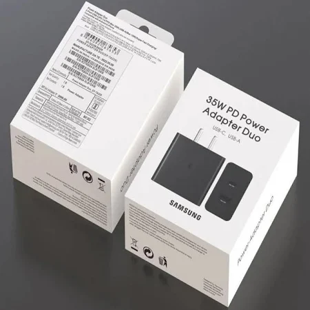 Samsung Imported 35W Power Dual Port Adapter USB-C & USB-A Super Fast Charger Compatible with Galaxy S23/S23 Ultra,S22,S21,S21 Fe 5G,Z Fold 5/4/3,Flip 5/4/3 - Image 3
