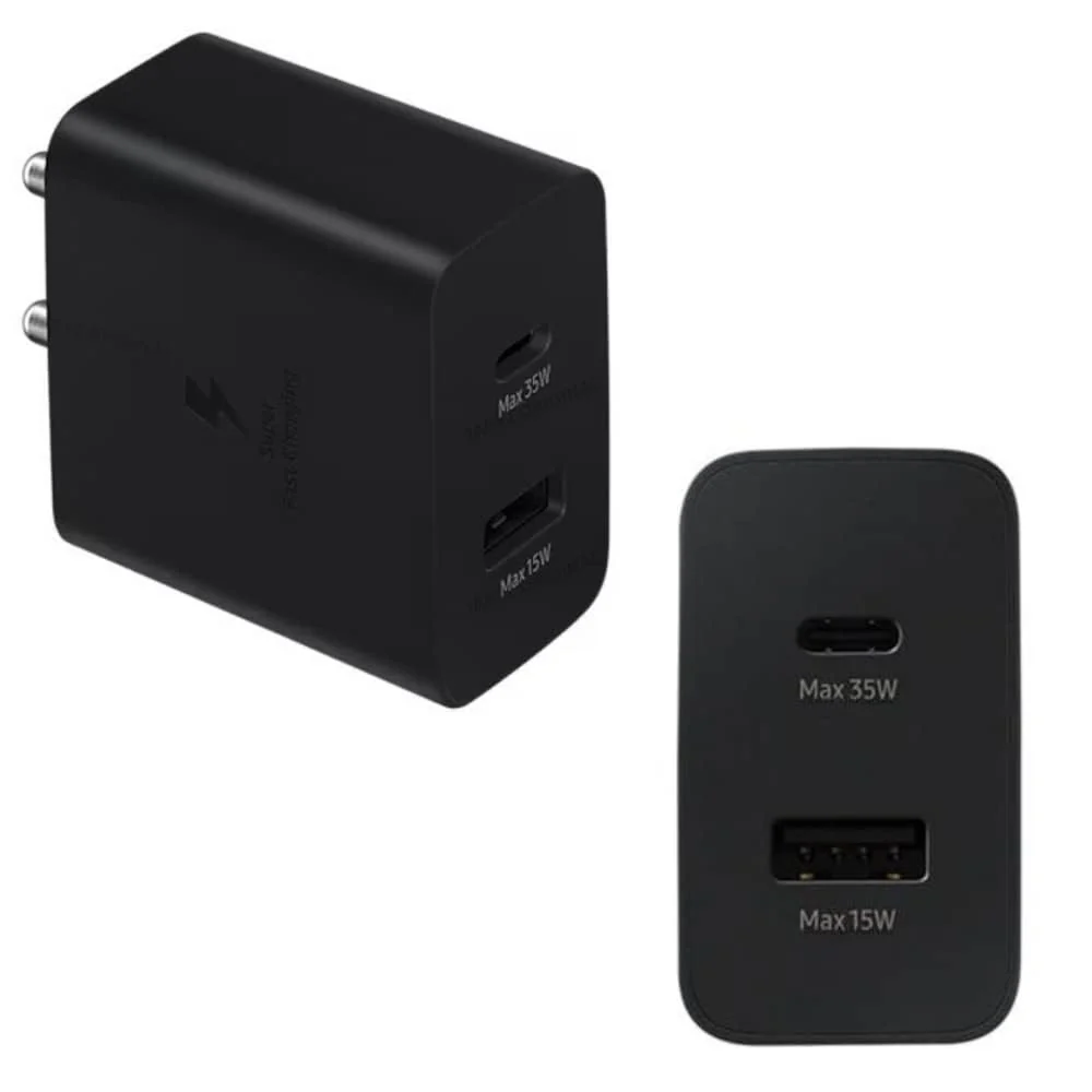 Samsung Imported 35W Power Dual Port Adapter USB-C & USB-A Super Fast Charger Compatible with Galaxy S23/S23 Ultra,S22,S21,S21 Fe 5G,Z Fold 5/4/3,Flip 5/4/3 - Image 4