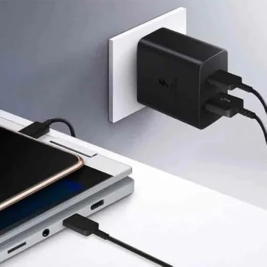 Samsung Imported 35W Power Dual Port Adapter USB-C & USB-A Super Fast Charger Compatible with Galaxy S23/S23 Ultra,S22,S21,S21 Fe 5G,Z Fold 5/4/3,Flip 5/4/3 - Image 6
