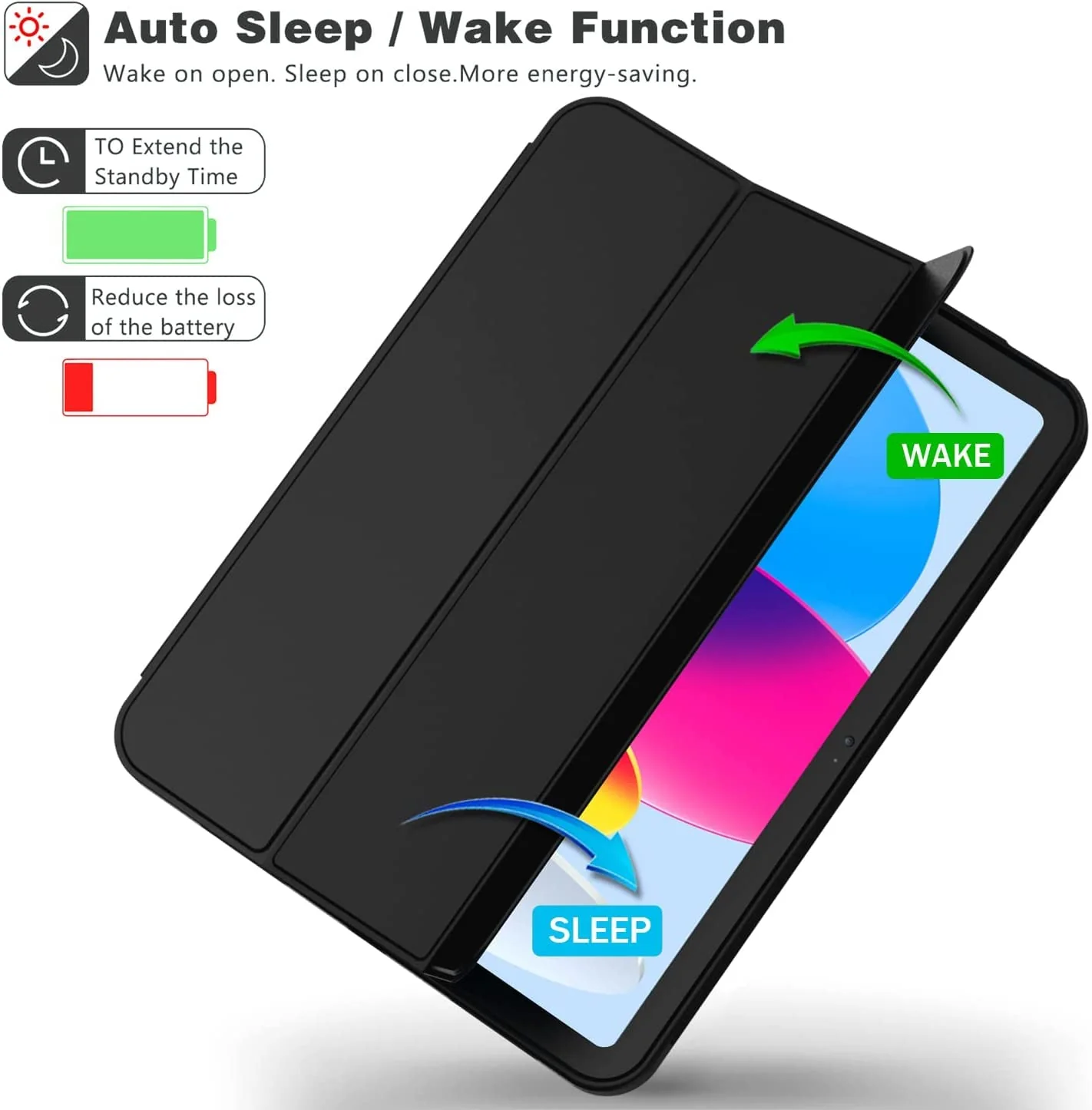 Premium Smart Case for Apple iPad Pro 11 inch 2022/2021 4th/3rd Gen [Auto Sleep/Wake Cover] [Pencil Holder] [Soft Flexible Case] Recoil Series - Image 3