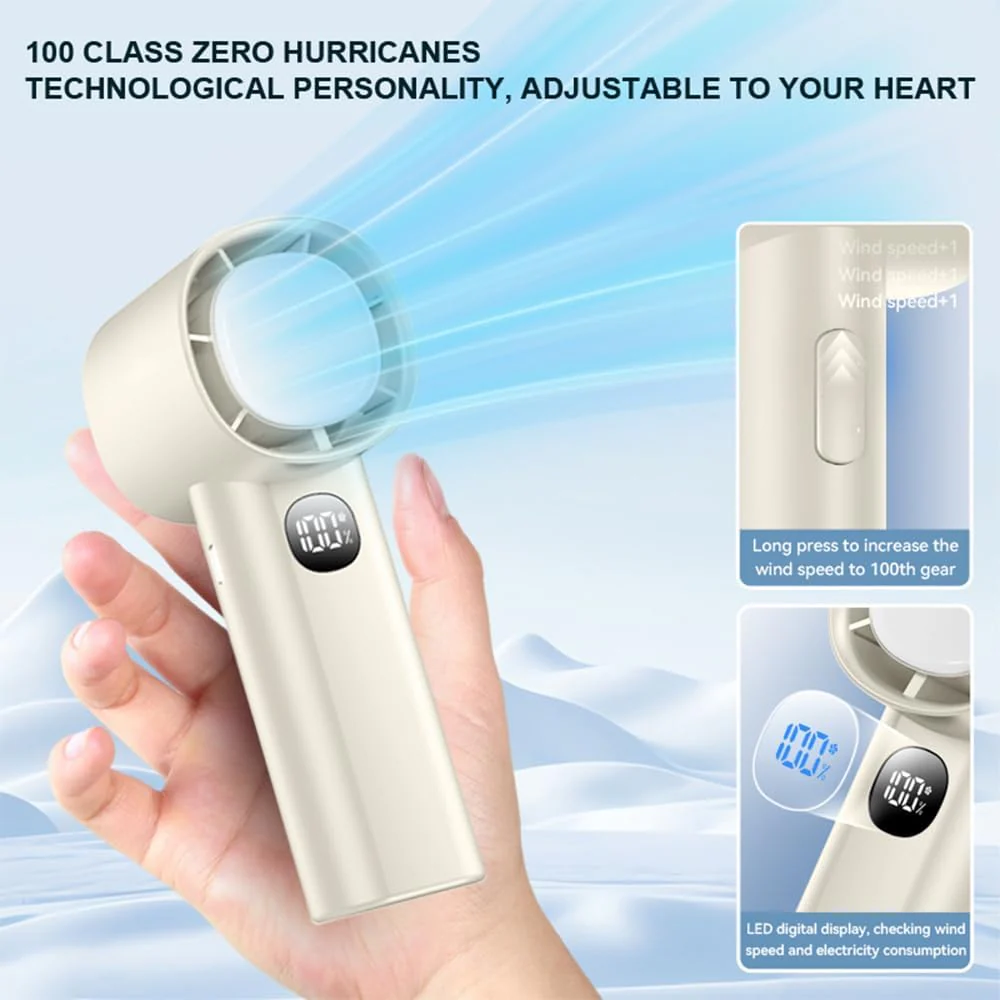 Summer Mini Ice Handy Mini Fan Cooling Portable Rechargeable Peltier Handy Small Fan Handheld Fan - Image 6