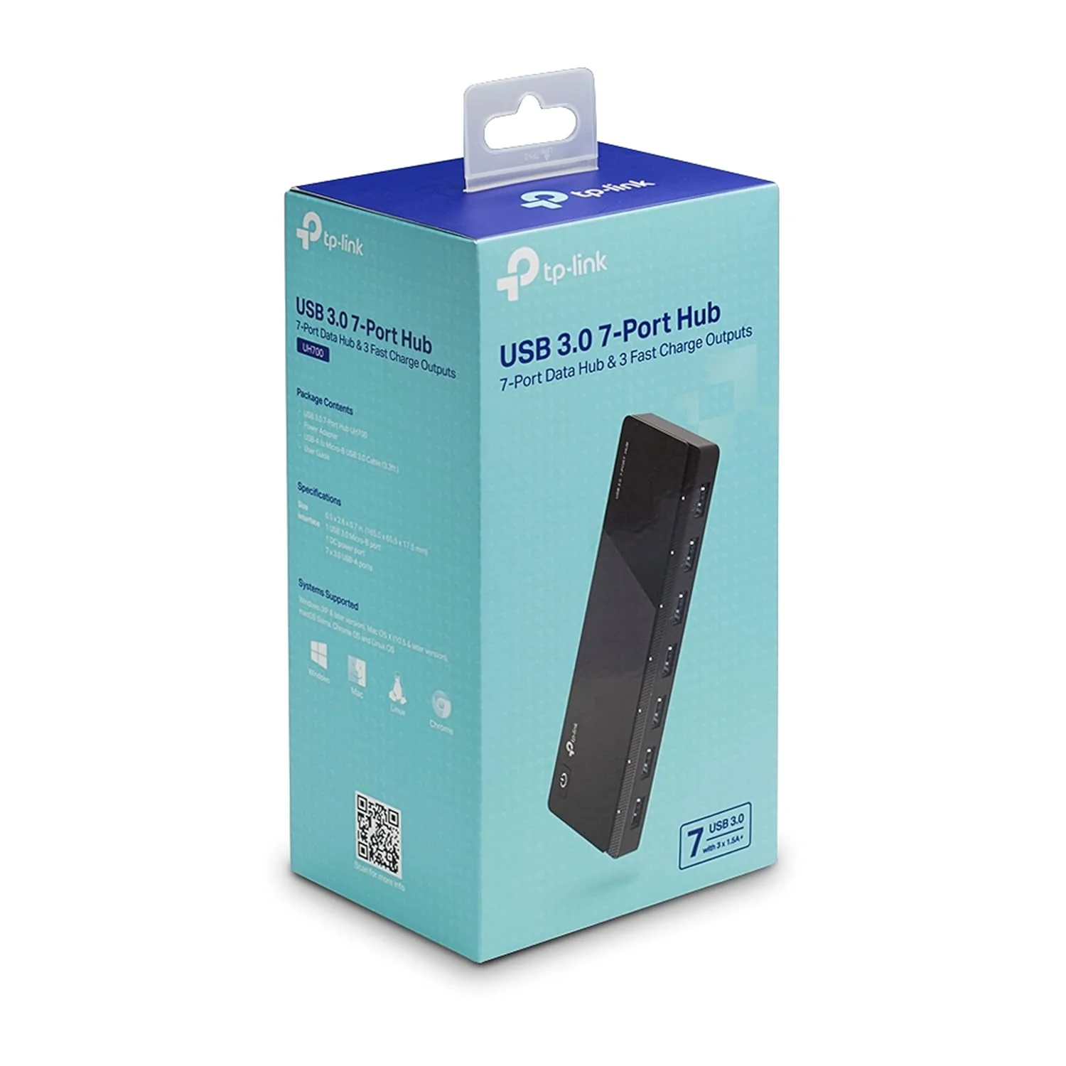 TP-Link Powered USB Hub with 7 Data Smart Charging USB 3.0 Ports, Compatible with Windows, Mac OS X and Linux Systems, 5V/1.5A Power Output (UH700) - Image 7