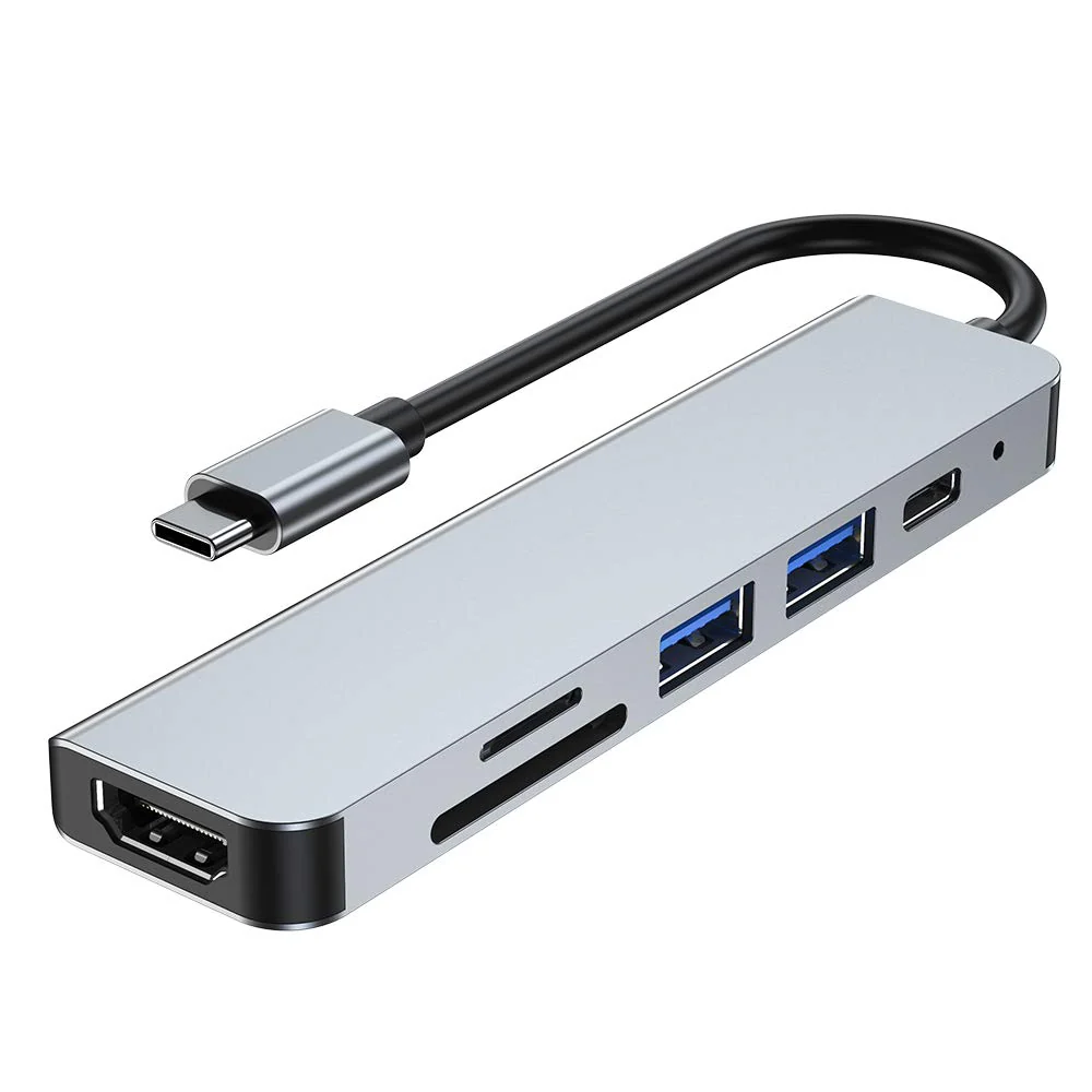 USB Type-C Hub with 1 x HDMI, 1 X CARD READER, 1 X USB C PD PORT and 2 X USB 3.0 PORTS For Macbook, HP, Dell, Lenovo and other models