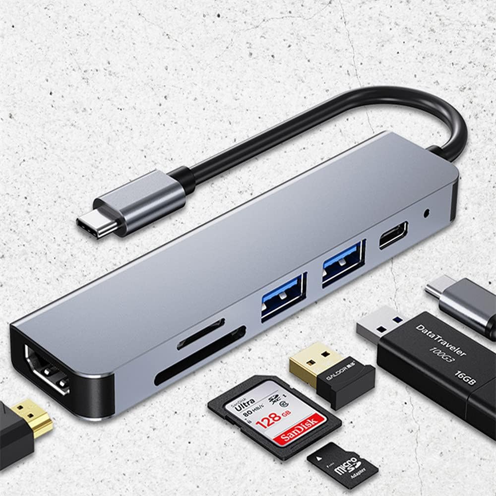 USB Type-C Hub with 1 x HDMI, 1 X CARD READER, 1 X USB C PD PORT and 2 X USB 3.0 PORTS For Macbook, HP, Dell, Lenovo and other models - Image 6