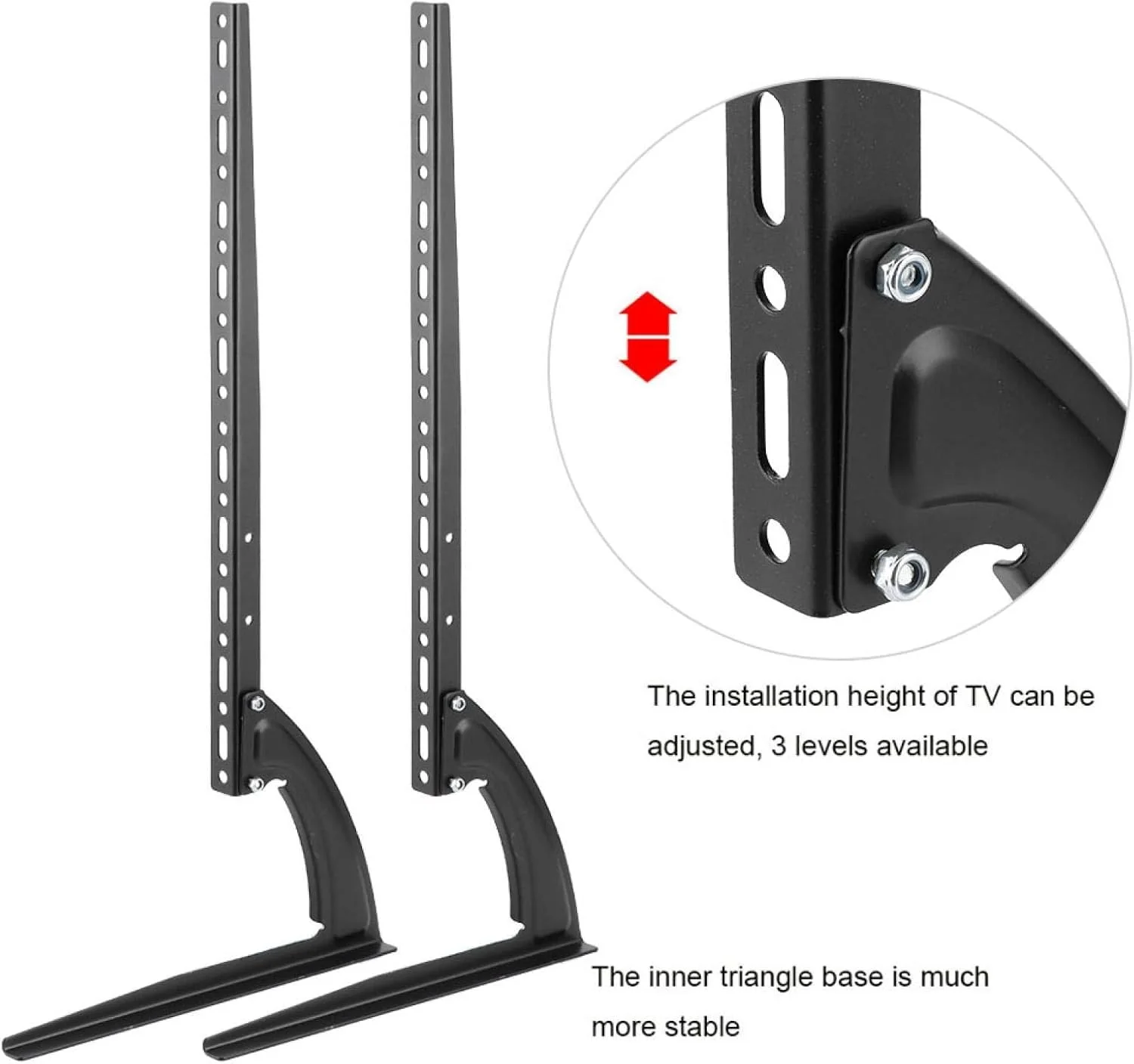 Universal Table Top Tv Stand for 19" to 45" Inch TV or Monitor Table Stand for LCD LED Flat TV with Mount and Height Adjustment, Weighting Capacity Upto 45 kgs - Image 5