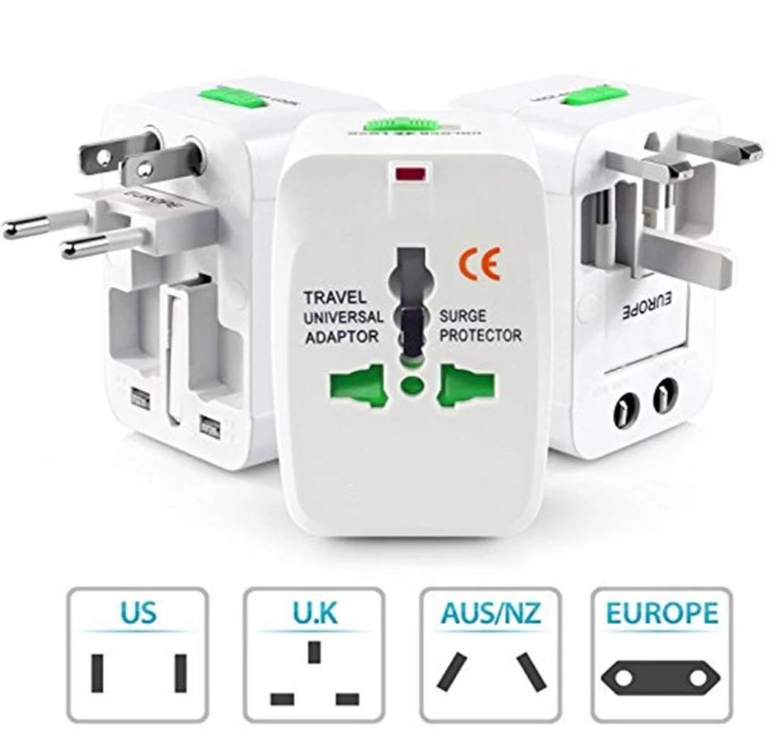 Universal World Wide Travel Adapter Plug, Power/Charger Adapter Plug, EU | AU | UK | US | CN | JP | HK Euro 2022 Surge Protector(White) - Image 3