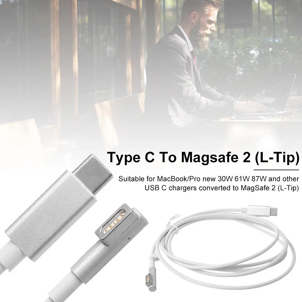 USB C Type C to Magnetic Magsafe 1 L-Tip Power Cable Compatible with Mac-Book Pro 13" 15" 17" Mac-book Air Pro 11" 13" Mac-Book 13 (Does not work with Mobile charger) - Image 4