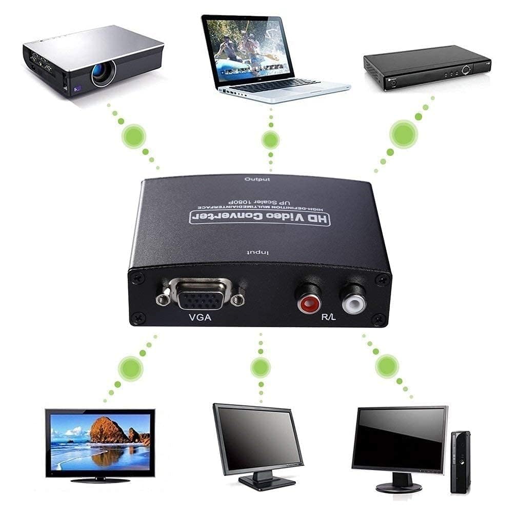 VGA to HDMI 1080p HD UPScaler Converter Box with Audio Adapter for HDTV/PC - Image 3