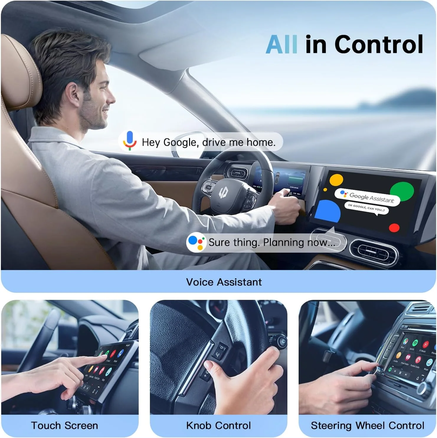 Wireless Carplay & Android Auto Adapter, 2 in 1 Wireless Carplay Adapter Convert Wired to Wireless for Cars, Extension Cable USB-A & USB-C/Type-C, Mini, Quick Connect, No Delay - Black - Image 4